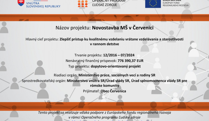 Fotka - Publicita projektu MŠ v obci Červenica